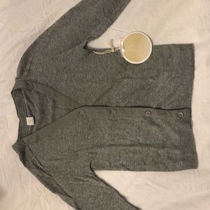 Boys grey v- neck cardigan size 6 -brand new